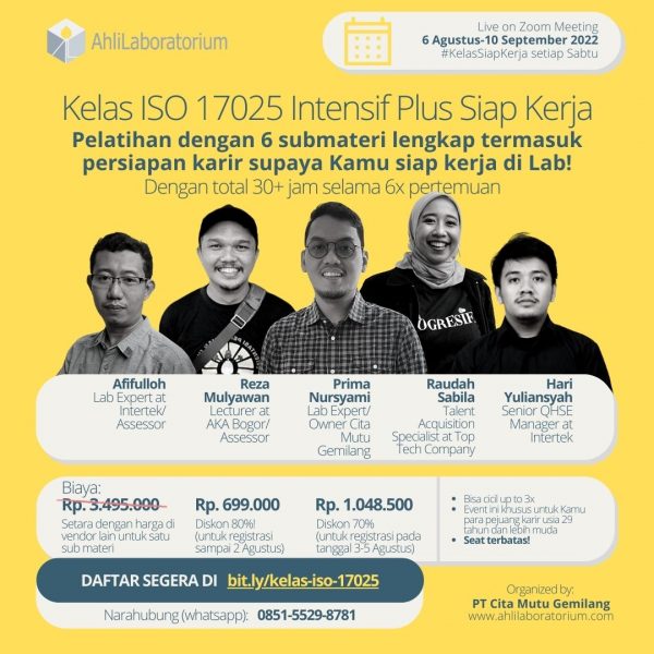 kelas iso 17025 1a