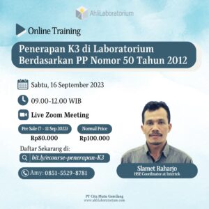 Penerapakn K3 di Laboratorium Berdasarkan PP Nomor 15 Tahun 2012