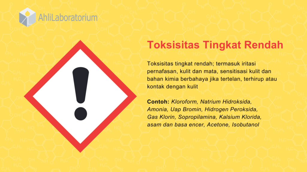simbol toksisitas tingkat rendah