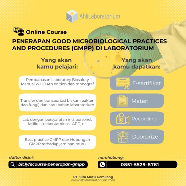 Pelatihan Penerapan Good Microbiological Practices and Procedures (GMPP) di Laboratorium