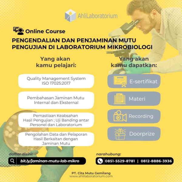 Pengendalian dan Penjaminan Mutu Pengujian di Laboratorium Mikrobiologi (Online Course) - Gambar 2