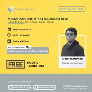 Webinar memahami sertifikat kalibrasi alat