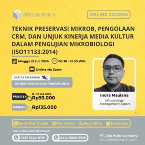 Pelatihan Teknik Preservasi Mikrob, Pengolaan CRM, dan Unjuk Kinerja Media Kultur Mikrobiologi