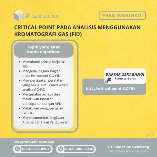 Critical Point Pada Analisis Menggunakan Kromatografi Gas (FID)