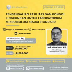 Pelatihan Pengendalian Fasilitas dan Kondisi Lingkungan untuk Laboratorium Mikrobiologi Sesuai Standard Biosafety