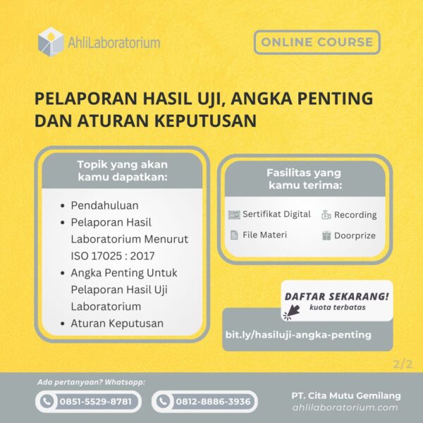 Pelaporan Hasil Uji, Angka Penting dan Aturan Keputusan