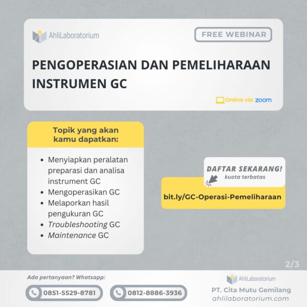 Pengoperasian dan Pemeliharaan Instrumen GC