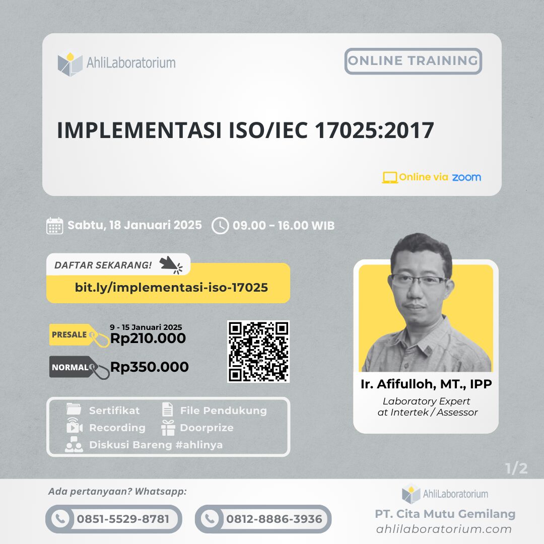 Pelatihan Implementasi ISO IEC 17025 2017