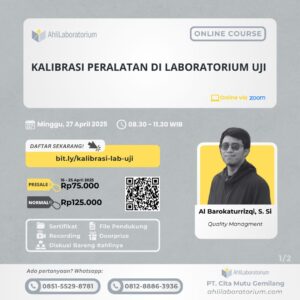Kalibrasi Peralatan di Laboratorium Uji (Online Course)