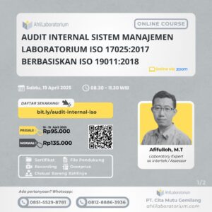 Audit Internal Sistem Manajemen Laboratorium ISO 17025:2017 Berbasiskan ISO 19011:2018