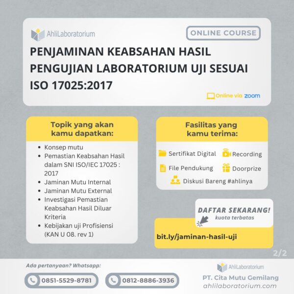 250525 Penjaminan Keabsahan Hasil Pengujian Laboratorium Uji Sesuai ISO 17025:2017