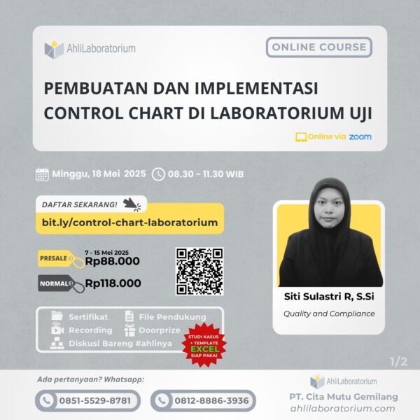 Pelatihan Pembuatan dan Implementasi Control Chart di Laboratorium Uji