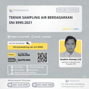 Pelatihan Teknik Sampling Air Berdasarkan SNI 8995 2021