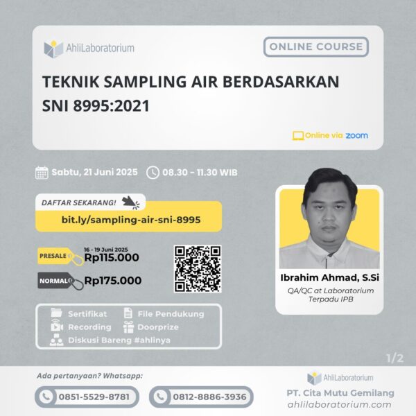 Pelatihan Teknik Sampling Air Berdasarkan SNI 8995 2021