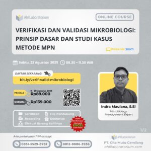 Pelatihan Verifikasi dan Validasi Mikrobiologi Prinsip Dasar dan Studi Kasus Metode MPN
