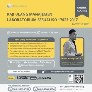 Pelatihan Kaji Ulang Manajemen Laboratorium sesuai ISO 17025 2017