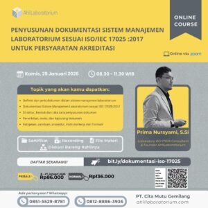 Penyusunan Dokumentasi Sistem Manajemen Lab Sesuai ISO/IEC 17025 untuk Persyaratan Akreditasi (Online Course)