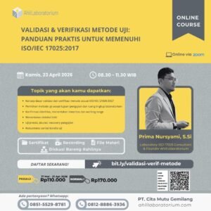 Validasi & Verifikasi Metode Uji:Panduan Praktis untuk memenuhi ISO/IEC 17025:2017 (Online Course)
