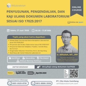 Pelatihan Penyusunan, Pengendalian, dan Kaji Ulang Dokumen Laboratorium Sesuai ISO 17025 2017