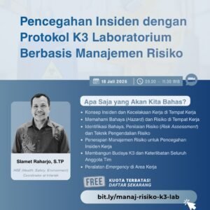 Pelatihan Pencegahan Insiden dengan Protokol K3 Laboratorium Berbasis Manajemen Risiko